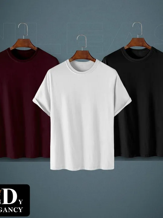 Men's%20Casual%20Solid%20Color%20T-Shirts%20Combo%20Pack%20-%20Comfort%20Fit%20Short%20Sleeve%20Crew%20Neck%20Tops%20-%20Image%203