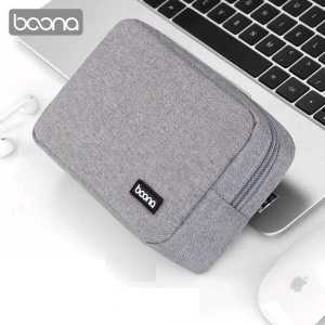 BAONA Travel Storage Bag Portable electronics gadget bag cable organizer pouch for hard drive 20000 mah power bank mobile phone etc