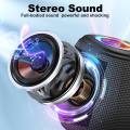 HM-805 Portable Bluetooth Speaker with RGB Lights, Powerful Crystal Clear Sound, IPX4 Waterproof, Bluetooth 5.3, TWS Paring, FM Radio, Wireless Speaker for Outdoor, Gift Ideas. 