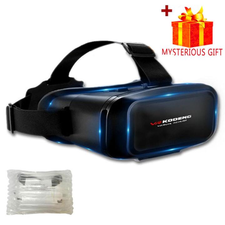 3D VR Headset Smart Virtual Reality Glasses Helmet Viar Android Lenses with Controllers Binoculars