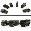 VVE Military Vehicle Set Metal Die Dast Army Vehicle Play Set, Pack of 7, Multicolour.