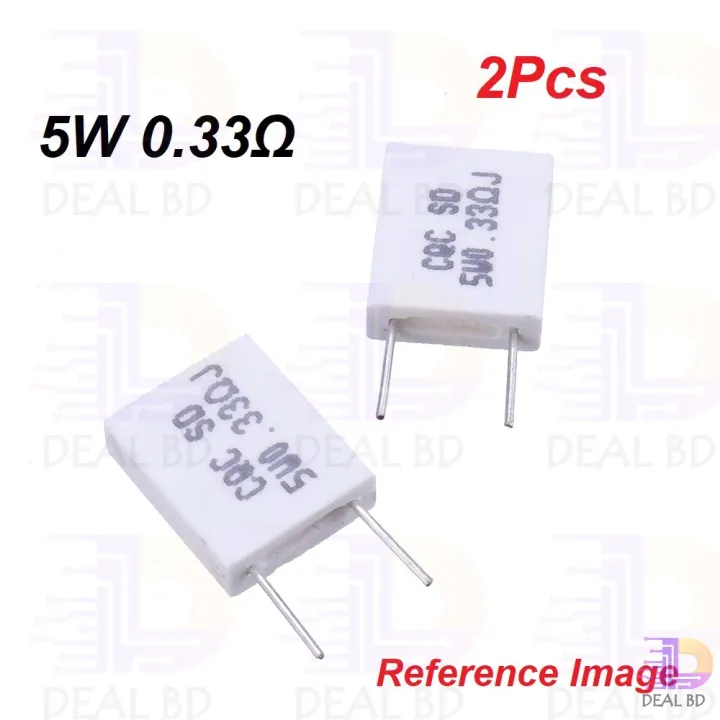 2Pcs%20Wirewound%205W%200.33%20Ohm%20Non-Inductive%20Ceramic%20Cement%20Resistor%200.33R%205%20Watt%20BPR56%20Wire%20Wound%20Resistance%20Axial%20Lead%20Fixed%20Cement%20Resistor%205%25%20Tolerance%20-%20Image%202