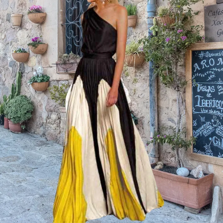 Banquet%20Dress%20Contrast%20Color%20Gorgeous%20Women%20Dress%20-%20Image%204