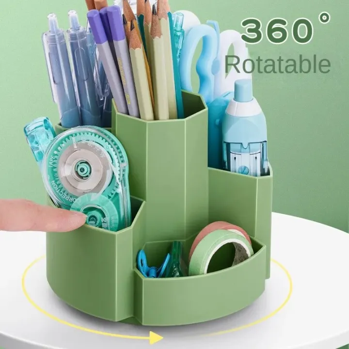 Kawaii%20Desktop%20Pen%20Holder%20360%C2%B0rotatable%205gird%20Large-capacity%20Cute%20Stationery%20Creative%20Multifunctional%20Storage%20Box%20Desk%20Organizer%20-%20Image%203