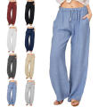 【New and Improved】 Women's PantsLoose PantsLinen PantsPalazzo PantsWide-leg Pants. 
