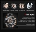 OLEVS Sports Watch for Men Stainless Waterproof  Chronograph Quartz Multifunctional Calendar Black White 9921. 