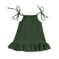 Summer Infant Baby Girl Dress Toddler Dress Muslin Cotton Sleeveless Ruffles Slip Dresses. 