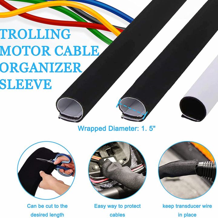 Neoprene%20Troll%20Sleeve,%20Cable%20Organizer%20Sleeve%20-%20Black/White,78%20Inch%20-%20Image%205
