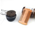 Beard Brush Mustache Comb Kit Boar Bristle Beard Brush Wooden Grooming Comb Facial Hair Care Gift Set For Men's Beard Styling. 