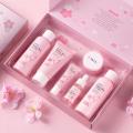 Facial Products Kit Sakura Skin Care Set Facial Cleanser Face Cream Sunscreen Facial Mask Eye Cream Skincare Product.