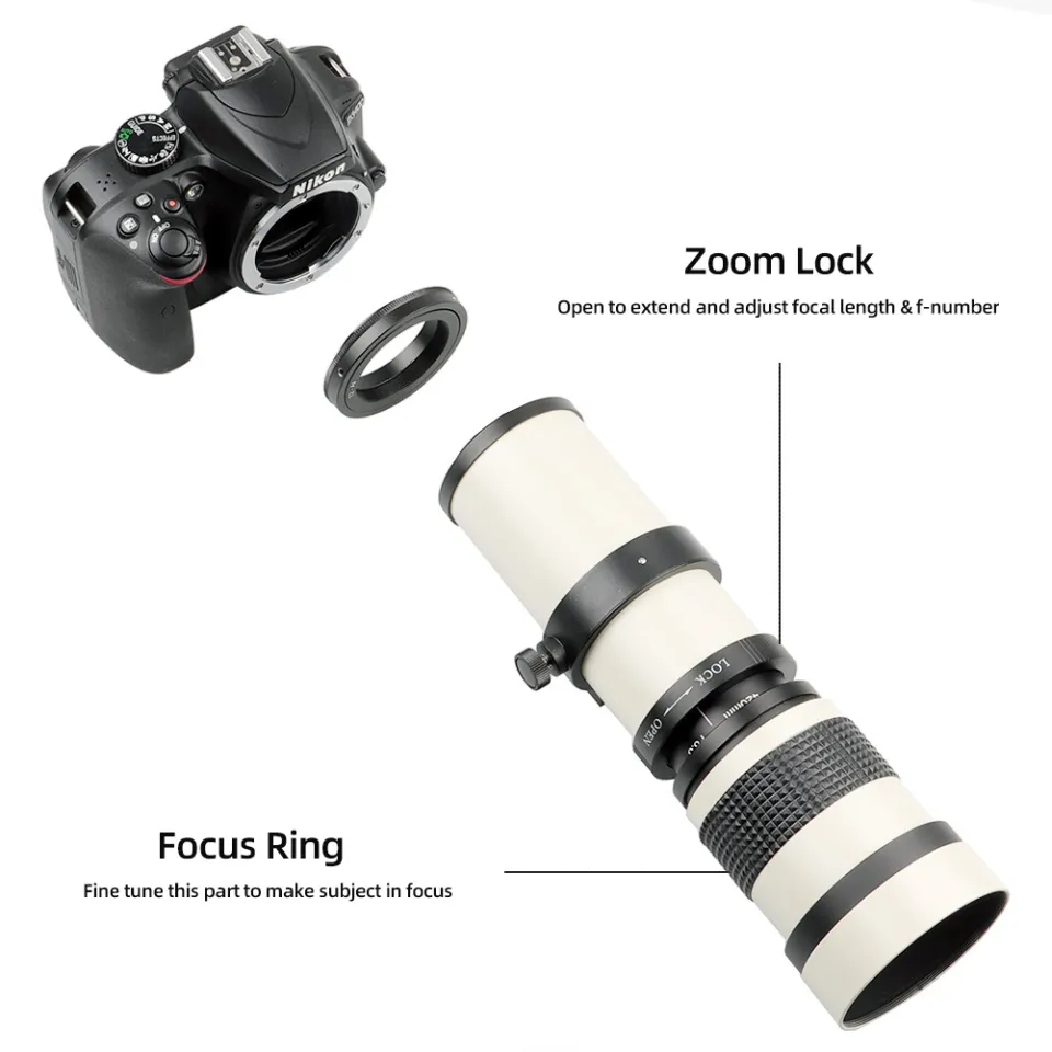 Lightdow Super Telephoto Manual Zoom Lens 420-800mm F8.3-16 With