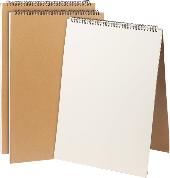 Papertree Sketchbook Top Spiral Bound Sketchpad | 30 Sheets/60 Pages A4 Size | Artist Drawing Pad for Painting Writing