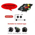 Y60 Motorcycle Helmet Bluetooth Headset Wireless Waterproof Handsfree Call Music V5.3 Earphone Rider Moto Color Light Headphone.