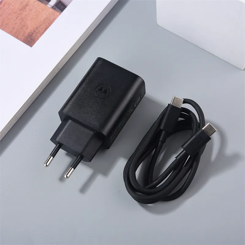For Motorola 30W Fast Charger EU Wall Power Adapter Usb PD Type C
