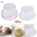 10Pcs Top Hat Rack Inner Support Wide Brim Hat stands for Store Home. 