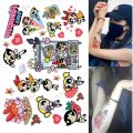 Powerpuff Girls Tattoo Sticker Waterproof Long Lasting Girl Arm Cartoon Cute Sticker Pattern Coloring Book.