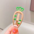 Candy Color Hairpin Cute Hollowed Children's Hair Accessories Lightweight Carrot Design BB Clip for Wear Kids Styling Girls'.