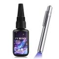 UV Resins Glue Lamp 25g Adhesive Fast Drying Transparent High Hardness Epoxy Resin Adhesive UV Solar Curing for DIY Jewelry.