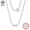 Rinntin 925 Sterling Silver Cable Link Chain Necklace for Women 45cm/50cm/55cm Simple Women's Neck Chain Silver Jewelry SC06. 