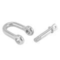 304 Stainless Steel Screw Pin D Style Chain Dee Shackle 4mm for Rigg M4 Pack Of 2. 