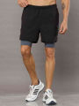 Hotfiary Men's Compression Pants with Shorts 2 in 1 Running Gym Workout Shorts Leggings Compressions Tights Multicolor.