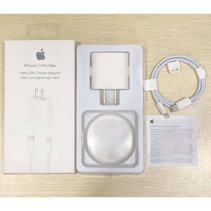 iPhone11 Pro Max Fast Charger 18W USB-C Power Adapter USB-C to