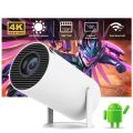 HY300 Mini Smart Projector 4K Support | Portable Home Cinema Projector with WiFi. 