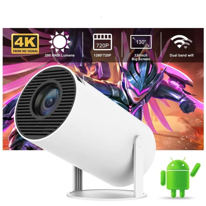 HY300 Mini Smart Projector 4K Support | Portable Home Cinema Projector with WiFi