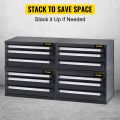 VEVOR Steel Stackable End Mill Dispenser Organize Cabinet 3-Drawer Workshop Hardware Auto Maintenance Storage Box 29-Compartment. 