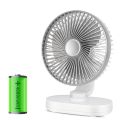 USB Desk Fan, 4 Speeds, Oscillating USB Rechargeable Fan with 4000mAh Battery, Micro/Type C Input, Quiet Personal Mini Fan for Home Office. 