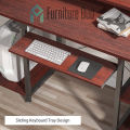 Computer Desk with Monitor Stand Storage Shelves Keyboard Tray - 48 Inches Studying Writing Table for Home Office. 