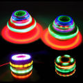 Children LED Light-up Music Wood-Like Peg-top Hand Spinner Plastic Flash Gyro Toy Gift for Kids.