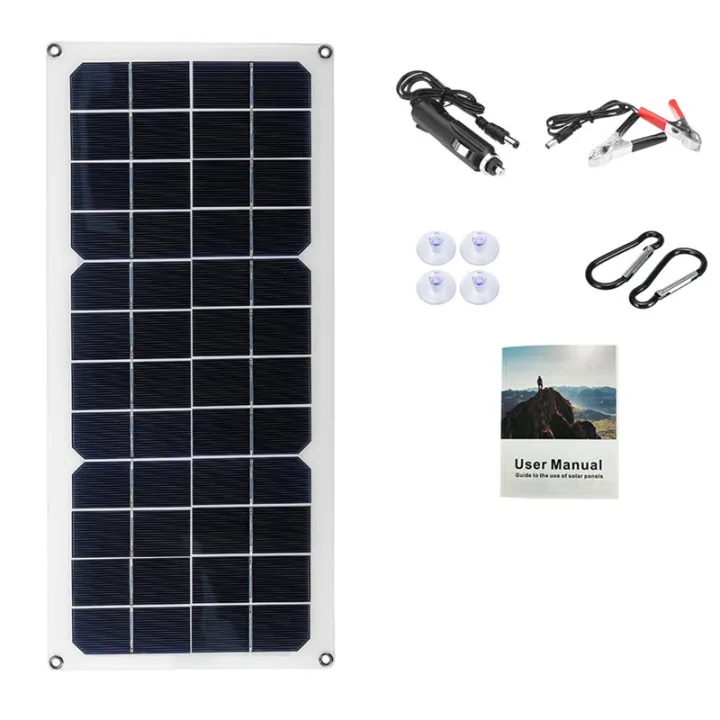 12V 30W Solar Panel Car Van Boat Caravan Trickle Portable Battery ...