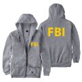 fashion Zipper Men women Hoodies Sweatshirts FBI Print srt  hop Casual Zip Up Uni Long Sleeve hoodie jacket coat top 4XL. 