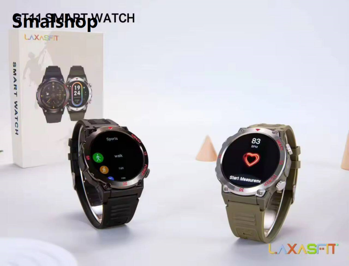 Smalshop LAXASFIT Smart Watch GT11 1.52inch HD Screen Full Touch Screen Sport Watch with LED Flash Light