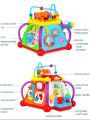 HOLA Baby Musical Activity Pyramid Toy Cube Play Center with 15 Functions & Learning Skills Educational Toys for kids gifts.