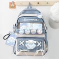 Sanrio Kuromi Backpack Y2k Girl Fashion Largecapacity School Bags Women My Melody Cartoon Kawaii Cute Shoulder Bags Students.