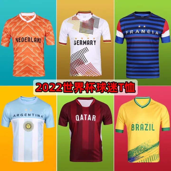 2022%20World%20Cup%20Amera's%20Cup%20Soccer%20Suit%20Short%20Se%20France%20Spain%20Argentina%20Jersey%20Fans%20rful%20Shirt%20-%20Image%202