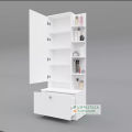 Modern Home Dressing Table with Mirror / Dressing Table with Inner Storage Desk, Makeup Table with Tri-Fold Mirror and 1 Big Locker Drawer72/26''. 