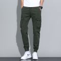 New High Quality Casual Trousers Spring Summer Outdoor Men's Joggers Cargo Pants Multi-Pocket Fashions Drawstring Full Length. 