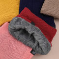 【Atoztide Store】Winter Ring Scarf Plush Knitted Neck Scarves Outdoor Woolen Yarn Soft Muffler. 