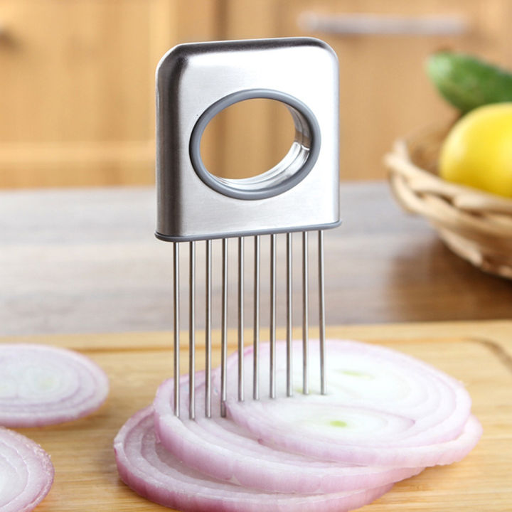 Stainless%20Steel%20Onion%20Holder%20Slicer%20Tomato%20Cutter%20With%2010%20Even%20Prongs%20Easy%20Hold%20And%20Silcing%20Lemon%20Vegetable,Sliver%20Color%20New%20Professional%20-%20Image%208