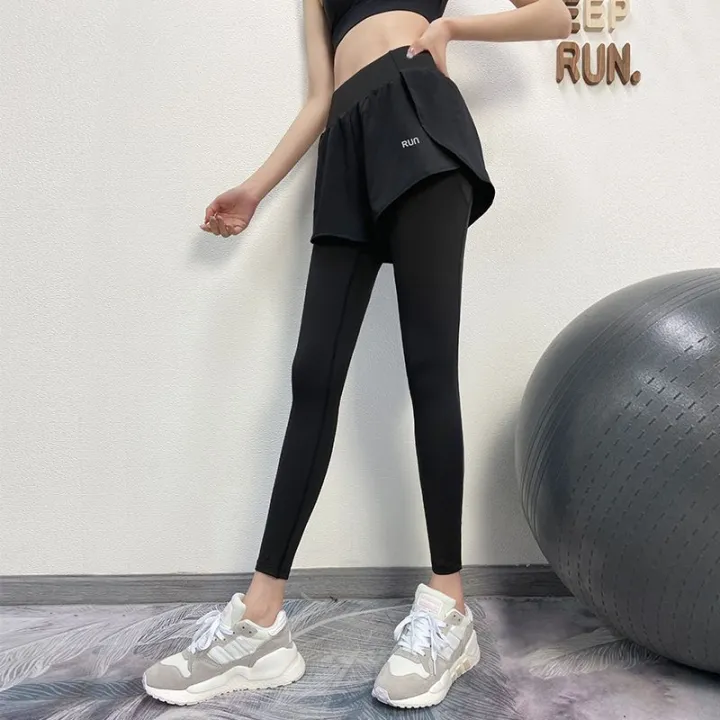 Fitness%20Pants%20Women's%20High%20Waist%20Shaping%20Fake%20Two-Piece%20Fitness%20Sports%20Outerwear%20Pilates%20Small%20Internet%20Celebrity%20Running%20Pants%20-%20Image%205