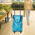 Foldable Shopping Bag Luggage Trolley Large Capacity Portable Grocery Cart Collapsible Grocery Bag Foldable Trolley Tote Bag for Home Travel. 