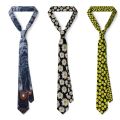 Daisy Printed Men's Ties 8cm Slim Neckties Fashion Shirt Accessories Daily Wear Cravat Wedding Party Gift Neck Ties For Men. 