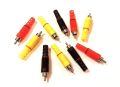 6 ps RCA Pin Male Audio RCA Pin Male Connector RCA Connectors for Speakers, Home Theater, Amplifier, CCTV etc.