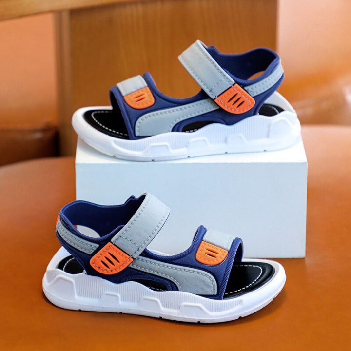 (NEW)Children's Baotou Sandals Korean of Non-slip Soft Bottom Small Medium and Big Boys Beach Shoes Baby Sandals