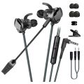 Plextone MOWI RX3 PRO Wired Stereo Bass in-Ear Gaming Earphones Dual Mic Extension Cable for PC Laptop and Cellphones. 