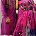 Occasional Dress/Couple Set/Matching Dress/Traditionally Dress/Sari And Panjabi- Block Print Saree & Panjabi - Sari - Saree - শাড়ি.