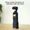 Handheld Gimbal Camera Charging Base Plastic Standard 1/4 Screw Hole Mount for DJI POCKET 2/OSMO POCKET.